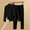 Black, variant on Tawop Thermal Underwear Unisex Long Johns Warm Crewneck Long Sleeves Outfits Top and Bottom Set Base Layer Fall Clothing