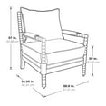 thumbnail image 2 of Kaylee Spindle Chair in Indigo Fabric with Antique White Frame, 2 of 9