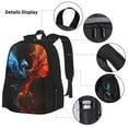 thumbnail image 3 of Disketp Red And Blue Fire Bird Mochila Estampada de Gran Capacidad con Lonchera y Estuche, Set de 3 Piezas para Estudiantes, 3 of 7