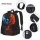 thumbnail image 3 of Balery Red And Blue Fire Bird Mochila escolar 3 en 1 para niños: mochila resistente con lonchera térmica y estuche para lápices. Mochila escolar para niños y niñas., 3 of 7