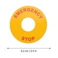 thumbnail image 3 of 8 etiquetas adhesivas de advertencia de parada de emergencia., 3 of 7