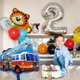 thumbnail image 2 of Globo de película de aluminio para transporte, camión de bomberos, camión de ingeniería, avión, decoración de fiesta de cumpleaños para niño, globo de coche, 2 of 5