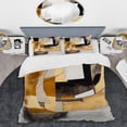 thumbnail image 2 of Designart "Glamorous Art Deco Abstraction IV" Abstract Bedding Covert Set - Modern Black Transitional Bed Set With 2 Shams, 2 of 6