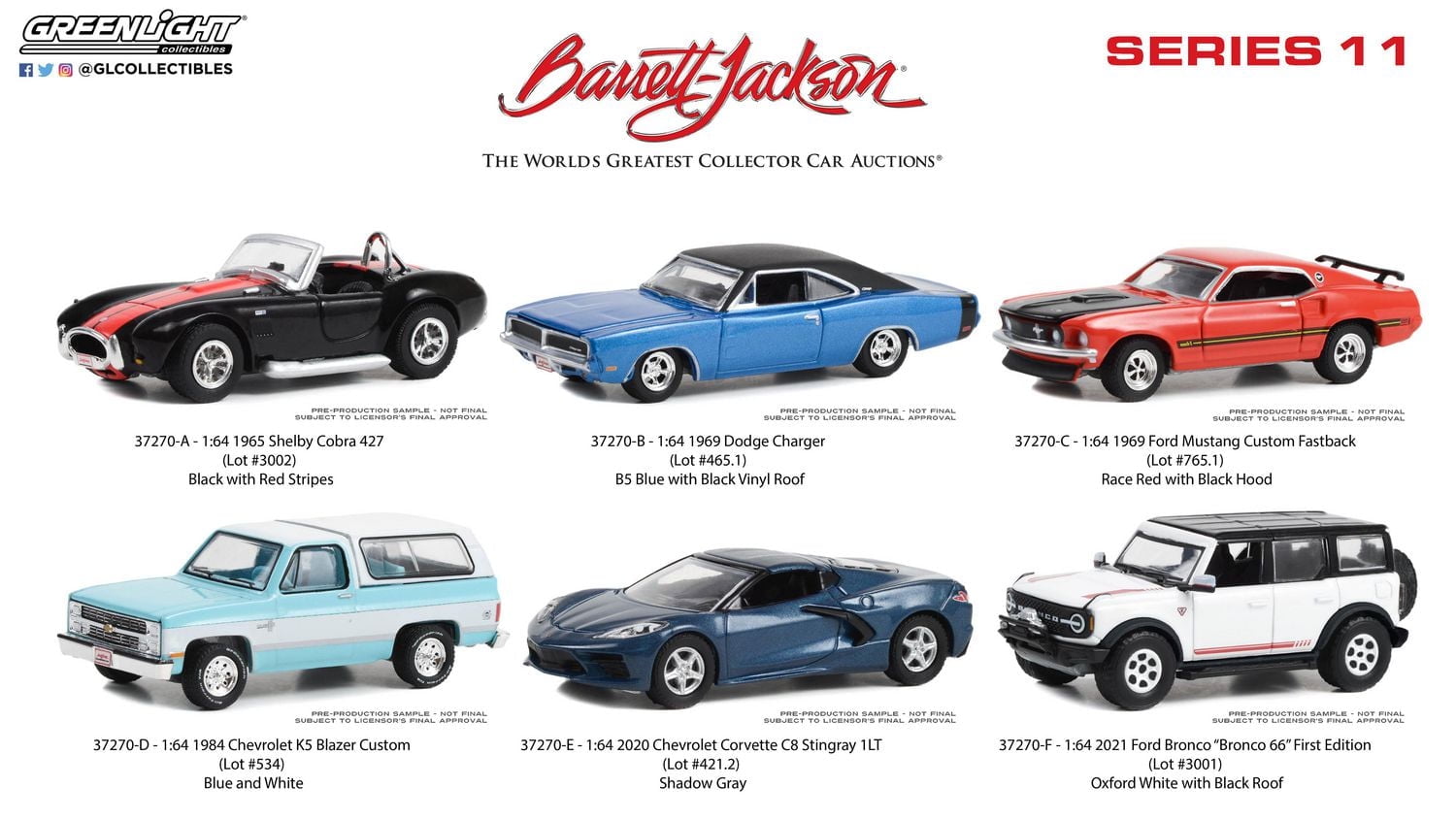 GreenLight 1:64 Barrett-Jackson Die-Cast Vehicles Series 11