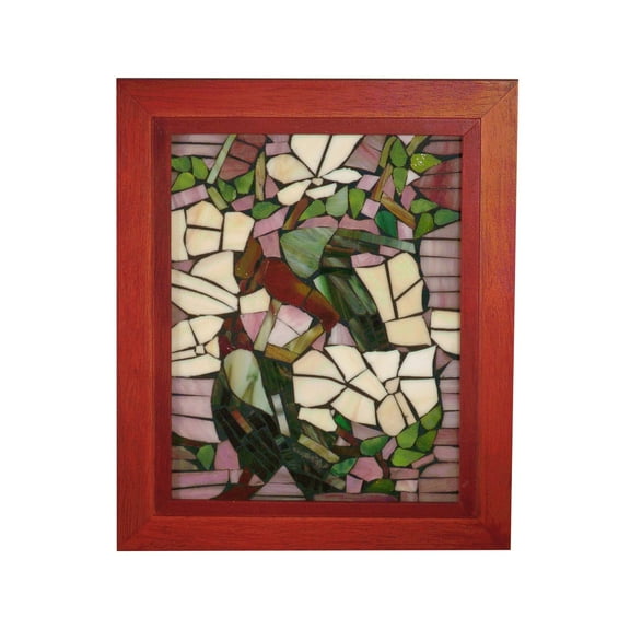 Springdale 10"H Parrots Mosaic Art Glass Wall Panel