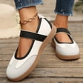 thumbnail image 2 of HEWUQI Womens Ballet Flats Arch Support Antislip Cushioning Mary Jane Washable Comfortable Breathable Walking Business Shoes White Size 7.5, 2 of 6