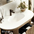 thumbnail image 4 of Eviva Haven 39"W x 22"D Medium Oak Wall-mounted Bathroom Vanity with White Solid Surface Integrated Sink Top, 4 of 7