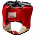 thumbnail image 3 of USA Boxing Approved Amateur Classic Headgear - All Leather, No Cheek Protectors for Boxing, Muay Thai, MMA, Adjustable for Sparring, Training & Competition for Adults & Kids, Red, Medium, 3 of 9