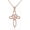 Rose Gold Celtic Cross Necklace, variant on Celtic Knot Cross Necklace Sterling Silver Infinity Love Heart Pendant Necklace