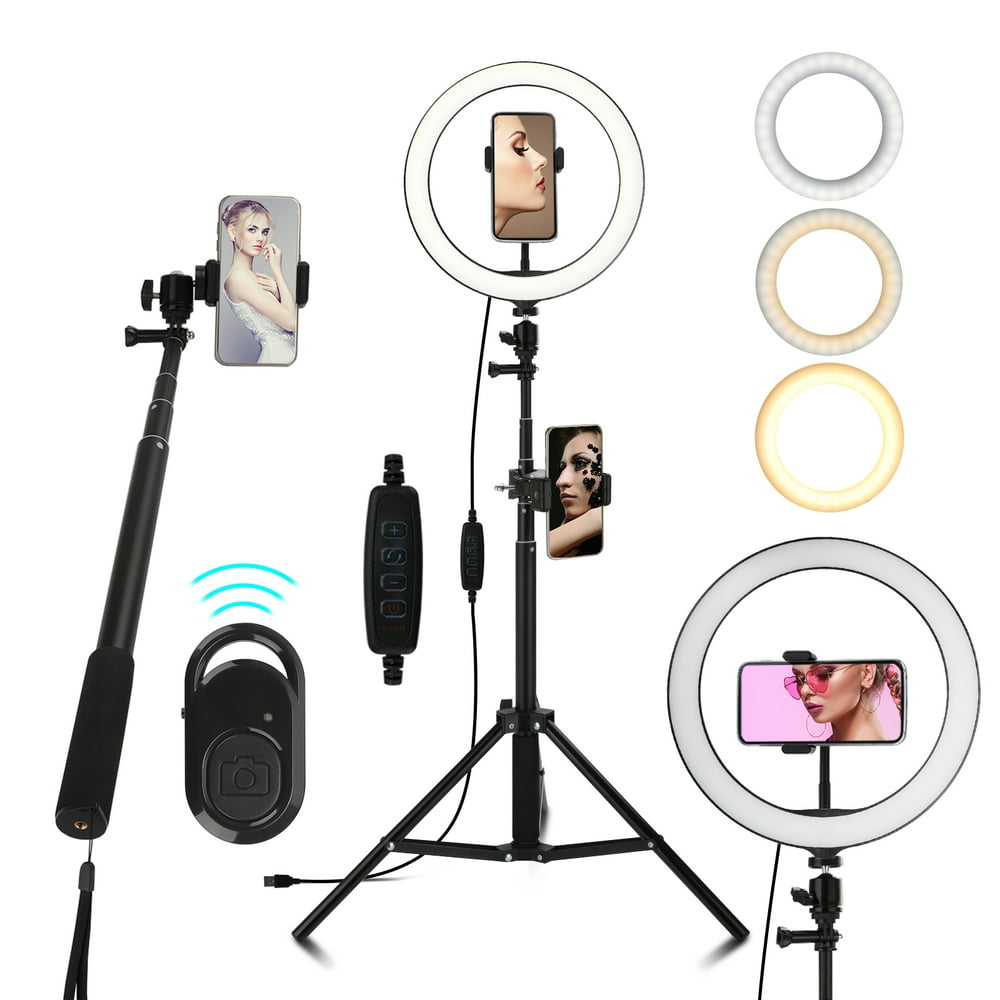 Ring Light 10"/8" with Detachable Tripod Stand & Phone Holder for