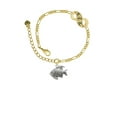 thumbnail image 2 of Delight Jewelry Silvertone Antiqued Fish Gold-tone Paw Infinity Link Chain Bracelet, 6"+2" Extender, 2 of 3