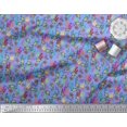 thumbnail image 2 of Soimoi Rayon Fabric Coral,Starfish & Turtle Ocean Print Sewing Fabric Yard 56 Inch Wide, 2 of 3