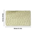 thumbnail image 4 of Alfombra para inodoro Hogar Hotel Baño Absorción de agua Alfombra antideslizante Alfombra de área de fibra química, Verde, 50x80cm kenally HA001838-09, 4 of 6