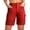 #08 Red 【Mix, Match & Rotate: Stock Up on Daily Colors】, variant on Womens Shorts with Button Closure, Elastic Waist Multi-Pockets Shorts, Casual Solid Color Cargo Shorts, Summer Outdoor Hiking Jogging Athletic Work | VerBelle,Navy L