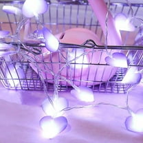 Moocorvic LED Light Fabric Peach Heart String Light Girl Heart Room Decoration Light