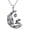 June Birthstone, variant on Skull Pendant Necklace 925 Sterling Silver with Birthstones/Synthetic Moonstone/100 Languages Stone Gothic Jewelry Halloween Gifts for Women Wife Mom