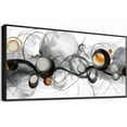 thumbnail image 6 of CDDposter Large Size Frame Wall Art for Living Room - Abstract Artwork Minimalist Painting Modern Black and White Canvas Picture Boho Gray Wall Art, 6 of 6