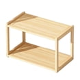 thumbnail image 2 of yuksok Wood Storage Rack Counter Spice Rack Decorative Desktop Organizer Holder for Men 2 Layer, 2 of 9