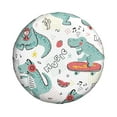 thumbnail image 2 of Balery Music Lover Dinosaurtire Cover Waterproof Dust-Proof, Universal Spare Wheel Tire Cover For Trailer, Rv, Suv Truck And Vehicle Camper Accessories-15 Inch, 2 of 9