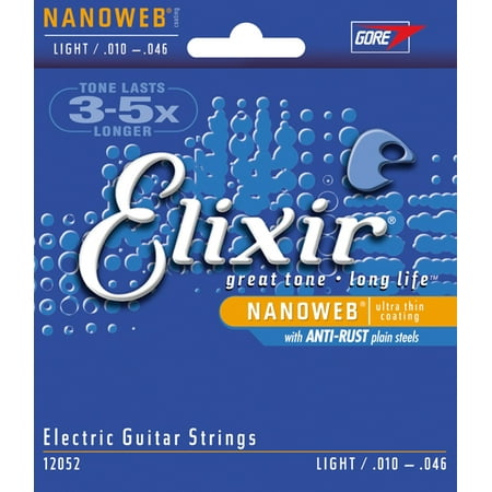 Elixir Nanoweb Light Gauge Electric Guitar (Best Gauge Strings For Electric Guitar)