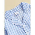 thumbnail image 6 of aturustex Baby Classic Plaid Loungewear for Toddler Girls Boys Pajamas Rompers 0 3M 6M 12M 18M 24M Infant Turn Down Collar Jumpsuits Long Sleeve BodysCute Daily Spring Fall Sleepwear Outfits, 6 of 7