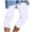 White, variant on TOPUUTP Capri Leggings for Women Plus Size Tummy Control Knee Length No Pockets High Waisted Yoga Pants Soft Workout Tights