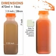 thumbnail image 4 of [250 COUNT] 16 OZ Empty Plastic Juice Bottles with Tamper Evident Caps - Smoothie Bottles  Ideal for Juices, Milk, Smoothies, Picnic's and even Meal Prep Juice Containers, 4 of 6