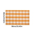 thumbnail image 3 of Orange and White Gingham Area Rug â 23.6" x35.4" Soft Velvet Floor Mat Non- Rubber Backing Machine Washable Accent Rug for Entryway Kitchen & Bedroom Orange, 3 of 7