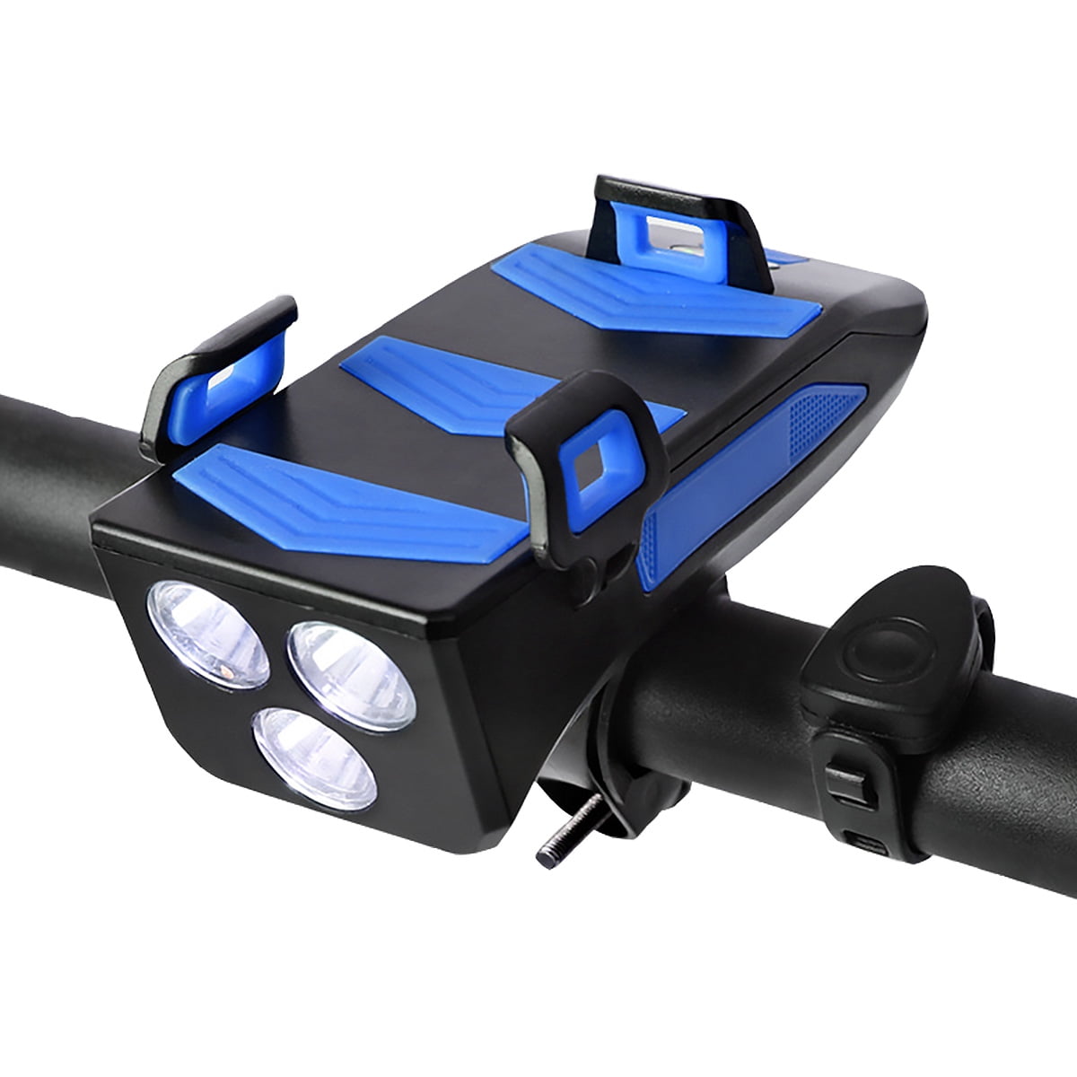 4 in 1 2000mA Rechargeable Bike Cellphone Mount Front Light Super Bright Power Bank Motorcycle