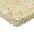 thumbnail image 4 of Ambesonne Geometric Flower Fitted Sheet, Wild Lines Floral, California King, Pale Earth Yellow Cream, 4 of 5
