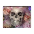 thumbnail image 3 of DouZhe Day Of The Dead Sugar Skull Pattern Area Rugs Non-Slip Machine Washable Floor Mat, Mexican Flowers Style Carpet Doormat, 63x48 inches, 3 of 6