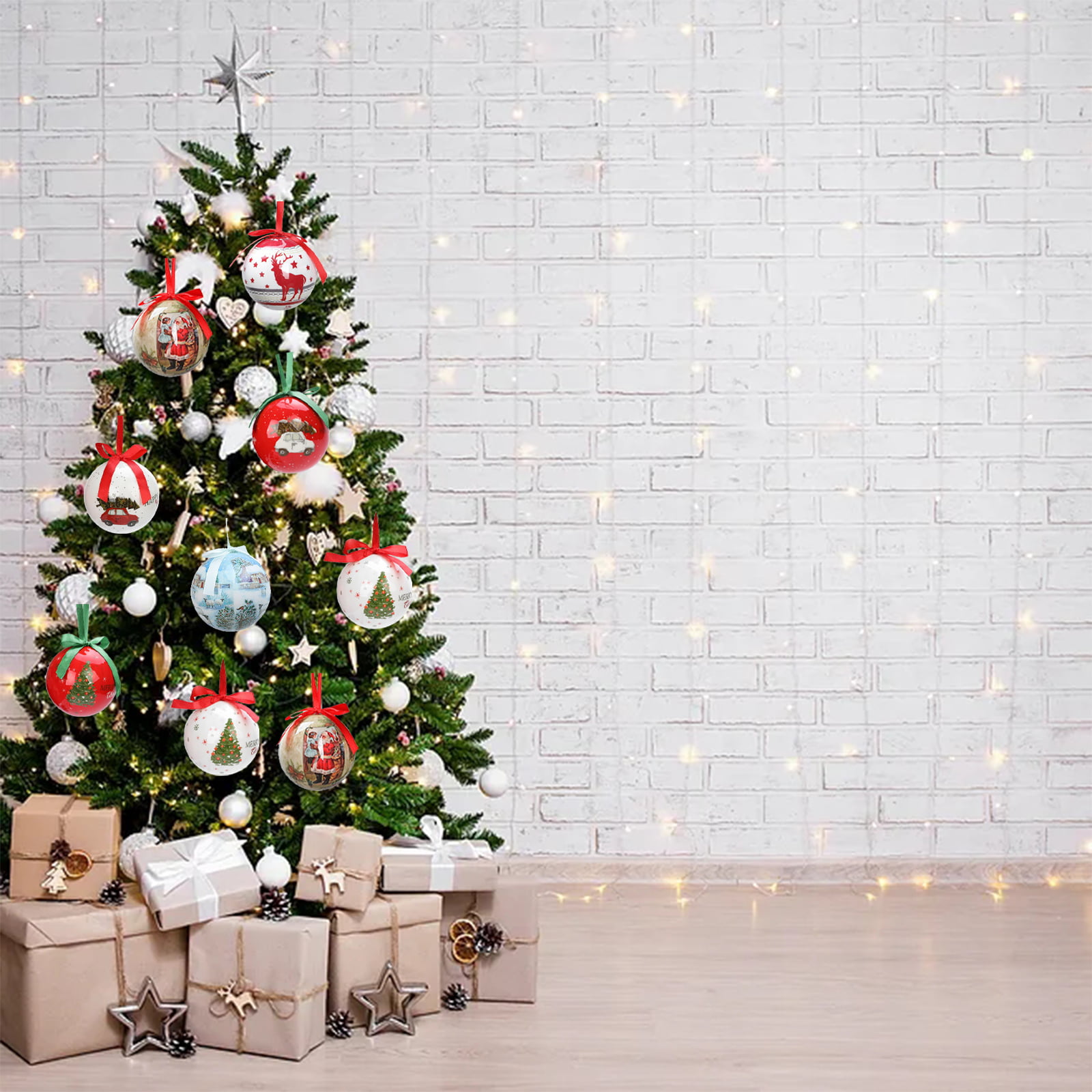 12 x Star-Sun-Moon Hanging Christmas Tree Decorations LARGE 85MM FREE UK PP 