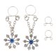 thumbnail image 1 of 1 par de joyas para el piercings colgantes de flores de cristal para dama Azul, 1 of 9