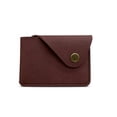 thumbnail image 1 of Cartera tarjetero, pequeño estuche regalo para hombres y mujeres, estilo vintage, compacto, piel sintética. Marrón oscuro, 1 of 8