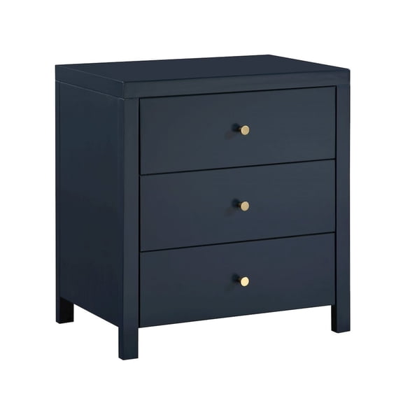 Comfort Pointe Nolan 3-drawer Midnight Blue Painted Wood Nightstand
