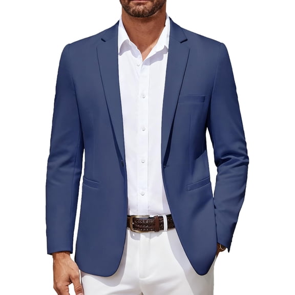 COOFANDY Men's Casual Blazer Lightweight Sport Coat One Button Suit Jacket