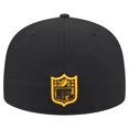 thumbnail image 4 of Men's New Era Black Pittsburgh Steelers  Oversized 59FIFTY Fitted Hat, 4 of 5