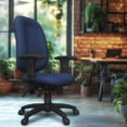 thumbnail image 2 of Romig Comfort Series High-Back Multifunctional Fabric Computer Task Chair with Adjustable Arms - Navy Blue, 2 of 7