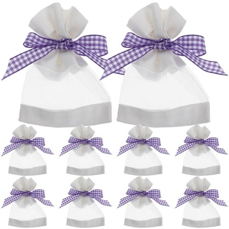 Soimiss 10Pcs Lavender Sachet Bags for Storage Gift Packaging and Fragrant Use