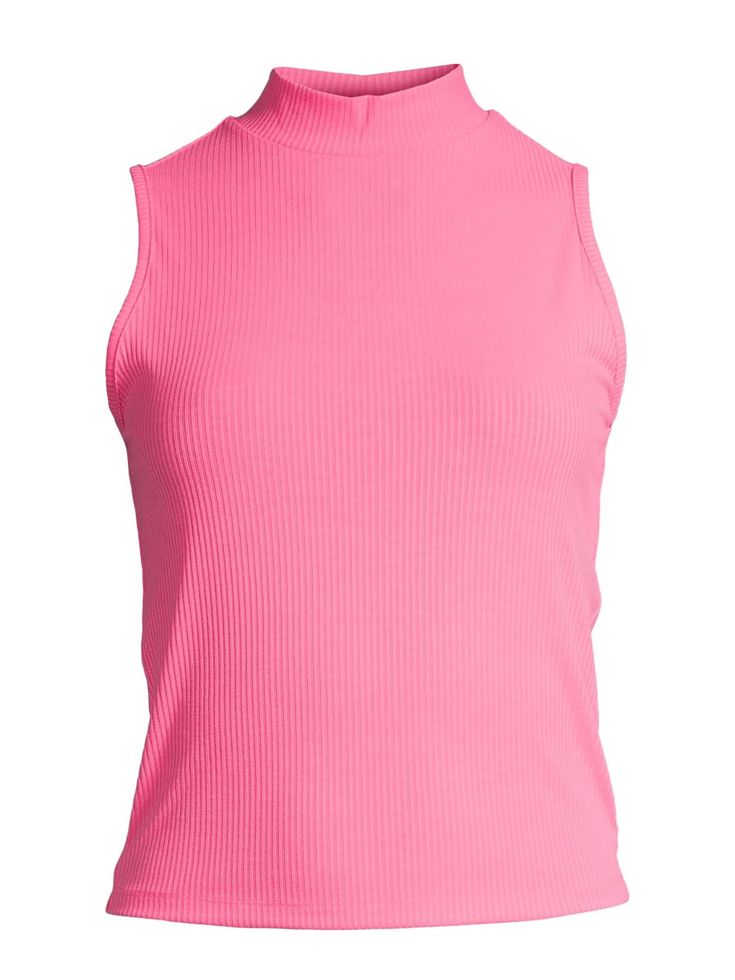 No Boundaries Juniors' Mock Neck Sleeveless Top - Walmart.com
