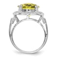thumbnail image 2 of Sterling Silver Rhodium Checker-Cut Lemon Quartz Ring QR3200LQ, 2 of 5