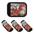 thumbnail image 2 of Wobogo Lily Butterfly Luggage Handle Wrap 2Pcs Suitcase Identifier Travel Accessories Affordable Durable Concealed Tag For Airport Leaf, 2 of 6