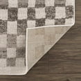 thumbnail image 6 of Hauteloom Pertek Modern Checkered Runner Rug - Modern Geometric Carpet for Hallway, Kids Room, Nursery - Bohemian Boho Carpet - Cream, Beige, Tan - 2'7" x 7'3", 6 of 11