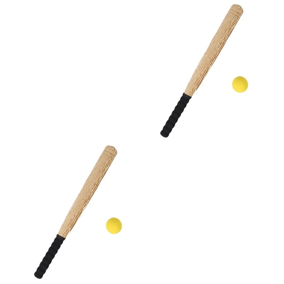 2 Sets Eva Baseball Bat Kid Toy Safe for Kids Childrens Foam Toys Accessories Mini Wooden Parent-child