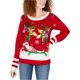thumbnail image 1 of Suéter Tropical Hooked Up by IOT para mujer rojo grande Pull-over, 1 of 1
