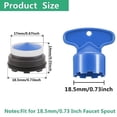 thumbnail image 4 of 4 Uds M18.5 aireador, aireador de grifo de baño de cocina, aireador de grifo de fregadero de plástico, ahorro de agua con 1 llave, azul TUNC Sencillez, 4 of 4