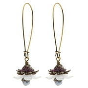 Floral Drop Lucite Earrings (White) - Exclusive Beadaholique Jewelry Kit