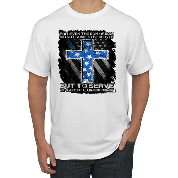 Wild Bobby, Didn't Come To Be Served Come to Serve, Inspirational/Christian, Men's Graphic Tees, White, X-Large