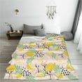 thumbnail image 5 of Fuzoiu Lemon Leaves Print Ultra-Soft Micro Fleece Blanket,All Seasons Flannel Throw, Lightweight Blanket for Bed, Sofa, Couch, Movie Night, Camping, and Travel-50"x40", 5 of 7