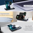 thumbnail image 2 of Cargador Inal&aacute;mbrico,3in1 Qi Estaci&oacute;n Cargador 15W,Cargador Inductiva Wireless con Cable USB C compatible para Celulares Soporta Carga Inal&aacute;mbrica,Watch Series,Aud&amp, 2 of 6